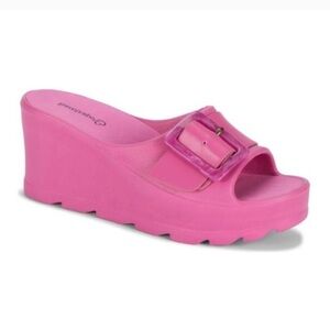 Baretraps Britney Wedge Slip-On Orchid Glow Sandal Size 9 NEW
